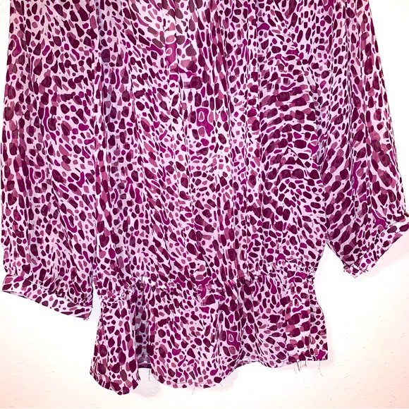 H & M Size 4 Button Down Polka Dot Print Blouse - Picture 7 of 8